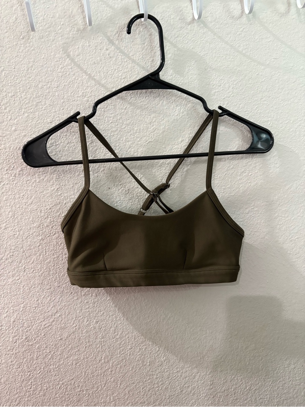ALO Yoga Olive Green Strappy Sports Bralette